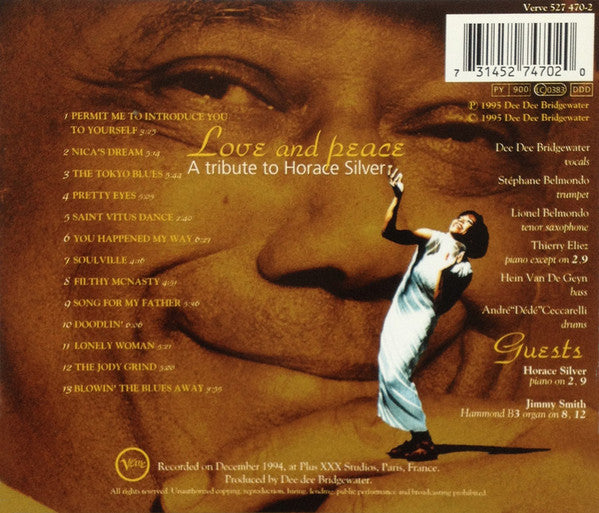 Dee Dee Bridgewater : Love And Peace - A Tribute To Horace Silver (CD, Album)