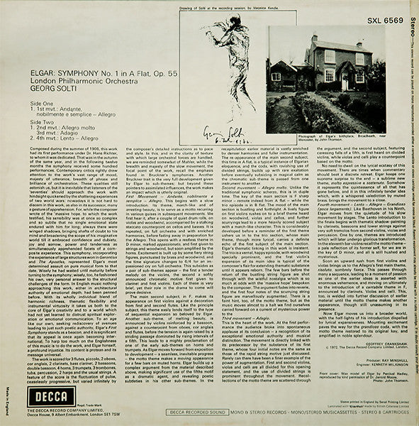 Elgar*, Georg Solti, London Philharmonic Orchestra : Symphony No.1 (LP)
