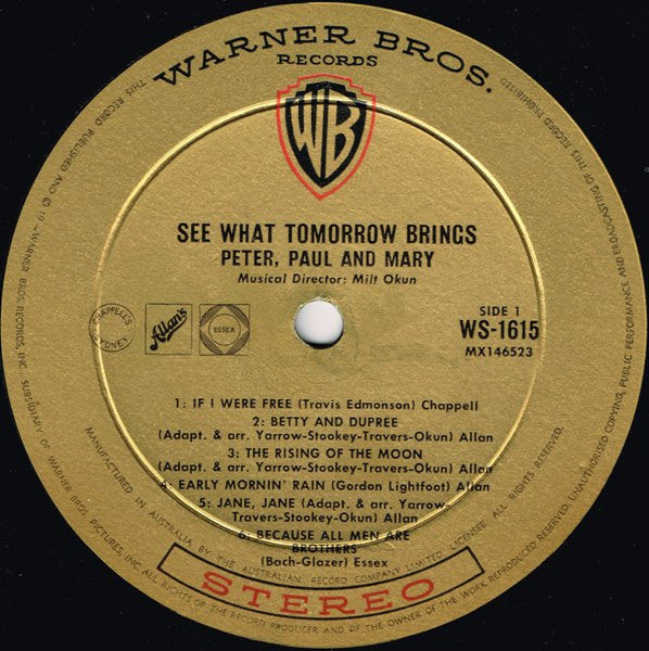 Peter, Paul & Mary : See What Tomorrow Brings (LP, Album)