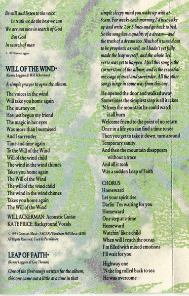 Kenny Loggins : Leap Of Faith (Cass, Album, Dol)