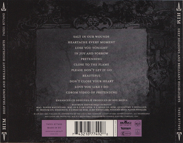 HIM (2) : Deep Shadows And Brilliant Highlights (CD, Album, Enh)