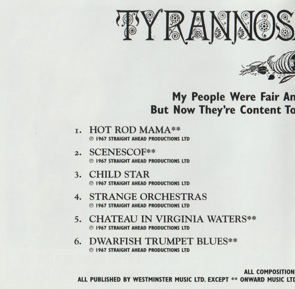 Tyrannosaurus Rex : My People Were Fair And Had Sky In Their Hair... But Now They're Content To Wear Stars On Their Brows (CD, Album, RE, PMD)