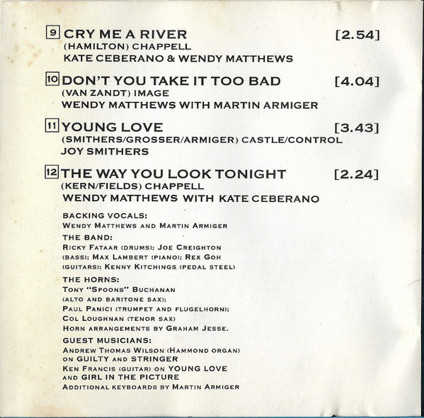 Kate Ceberano ★ Wendy Matthews : You've Always Got The Blues (CD, Album)
