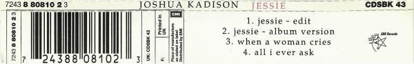 Joshua Kadison : Jessie (CD, Single)