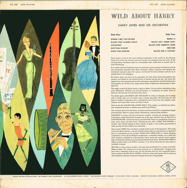Harry James And His Orchestra : Wild About Harry (LP, Album, Mono, Club, RE, 2nd)