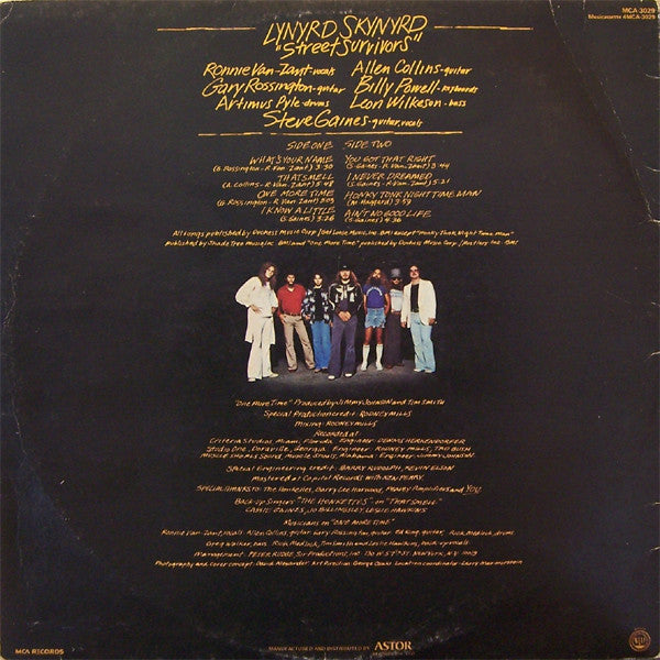 Lynyrd Skynyrd : Street Survivors (LP, Album, Gat)