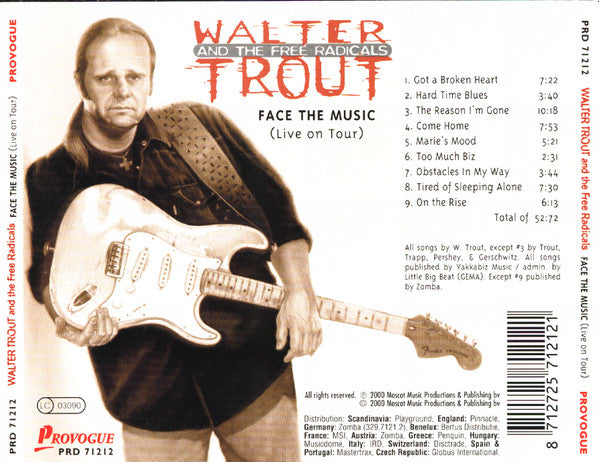 Walter Trout And The Free Radicals : Face The Music (Live On Tour) (CD, Album)