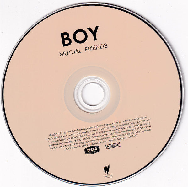 BOY (16) : Mutual Friends (CD, Album)