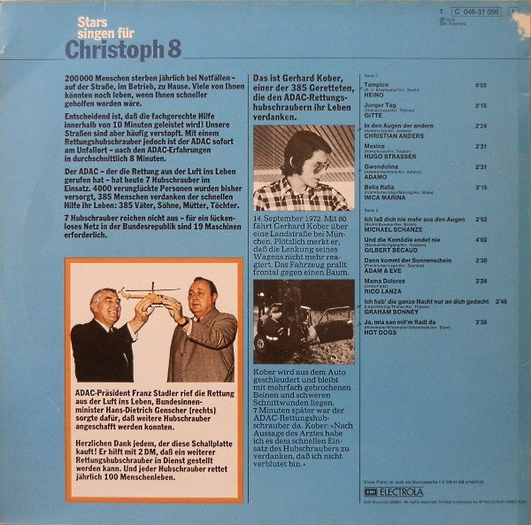 Various : Stars Singen Für Christoph 8 (LP, Comp)