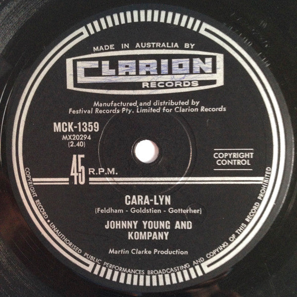 Johnny Young And Kompany* : Step Back (7", Single, Mono)