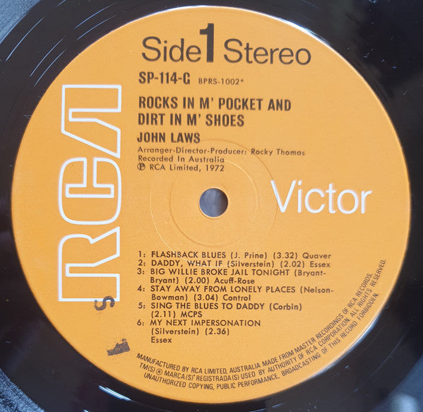 John Laws (3) : Rocks In M' Pocket And Dirt In M' Shoes (LP, Album, Gat)