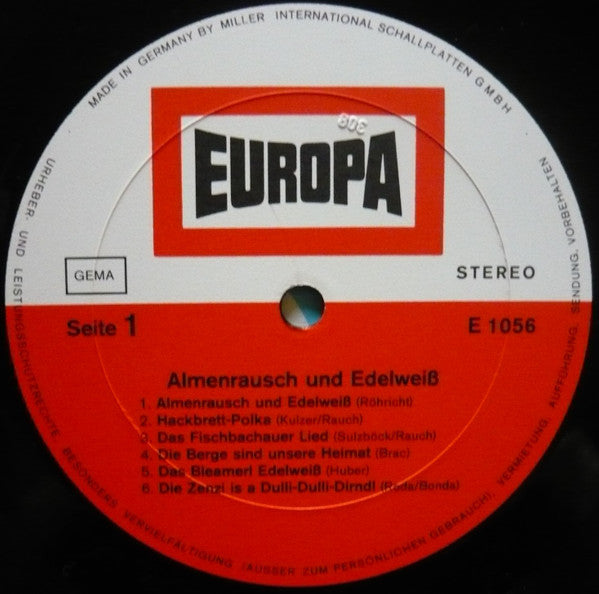 Various : Almenrausch Und Edelweiss (LP, Album)