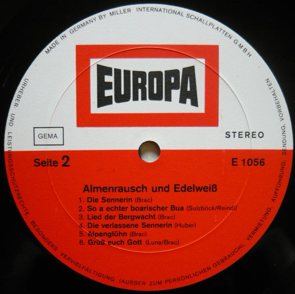 Various : Almenrausch Und Edelweiss (LP, Album)