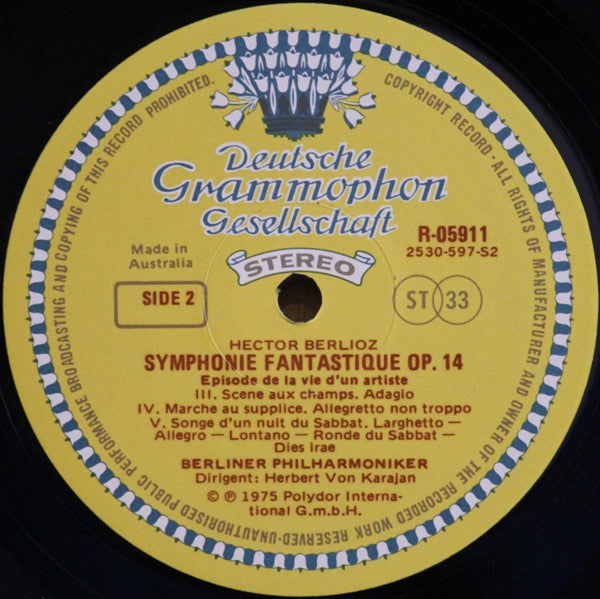 Hector Berlioz - Berliner Philharmoniker · Karajan* : Symphonie Fantastique (LP, Album, Club)