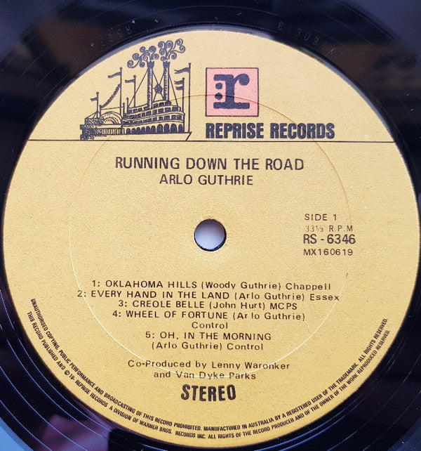Arlo Guthrie : Running Down The Road (LP, Album)