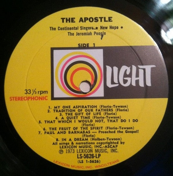 The Continental Singers* • New Hope • The Jeremiah People* : The Apostle (LP, Album)