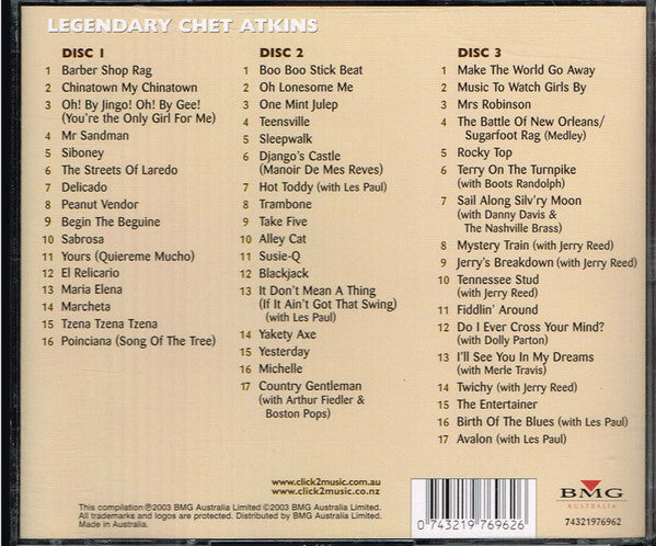 Chet Atkins : Legendary (Box + 3xCD, Comp)
