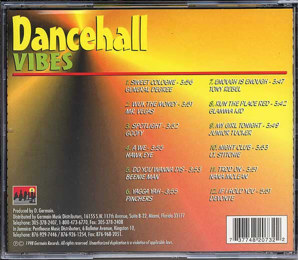 Various : Dancehall Vibes (CD, Comp)