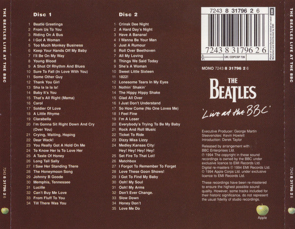 The Beatles : Live At The BBC (2xCD, Comp, Mono, RM)