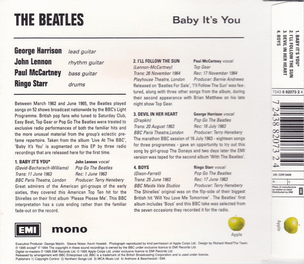 The Beatles : Baby It's You (CD, EP)