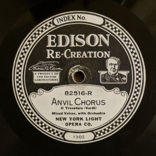 New York Light Opera Co. / Anges Kimball and Charles W. Harrison* : Anvil Chorus / Miserere (Edison Disc, RP, Pap)