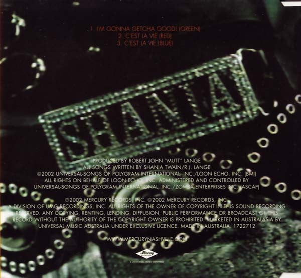 Shania Twain : I'm Gonna Getcha Good! (CD, Maxi)