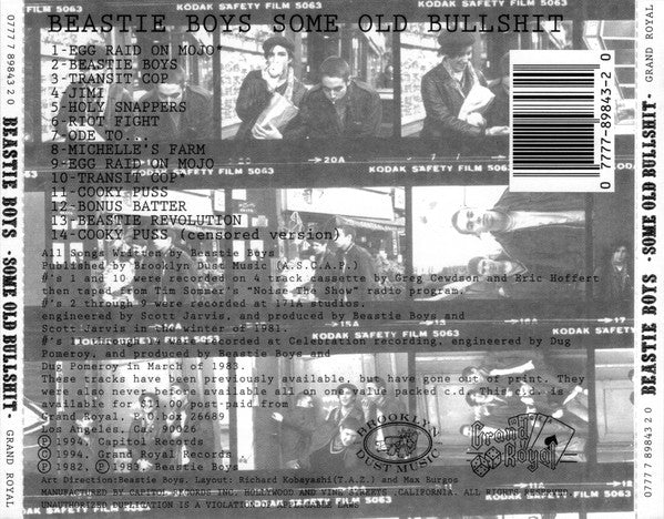 Beastie Boys : Some Old Bullshit (CD, Comp)