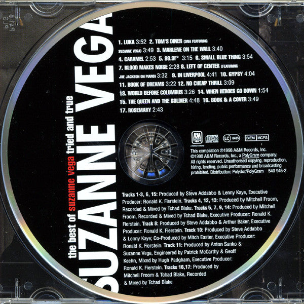 Suzanne Vega : The Best Of Suzanne Vega: Tried And True (CD, Comp, RE, EDC)