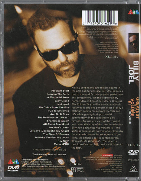 Billy Joel : Greatest Hits Volume III The Video (DVD-V, PAL)