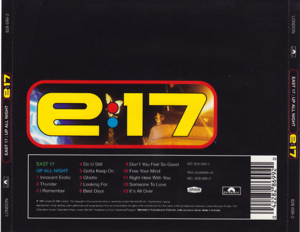 East 17 : Up All Night (CD, Album)