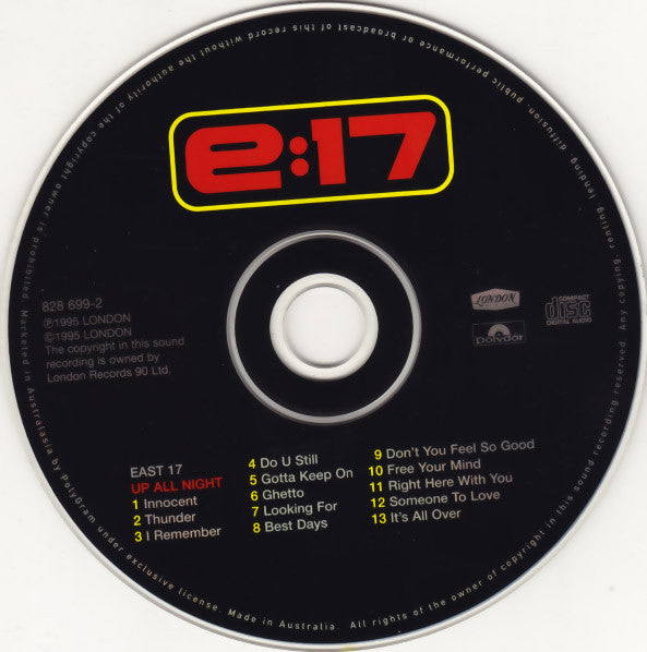 East 17 : Up All Night (CD, Album)