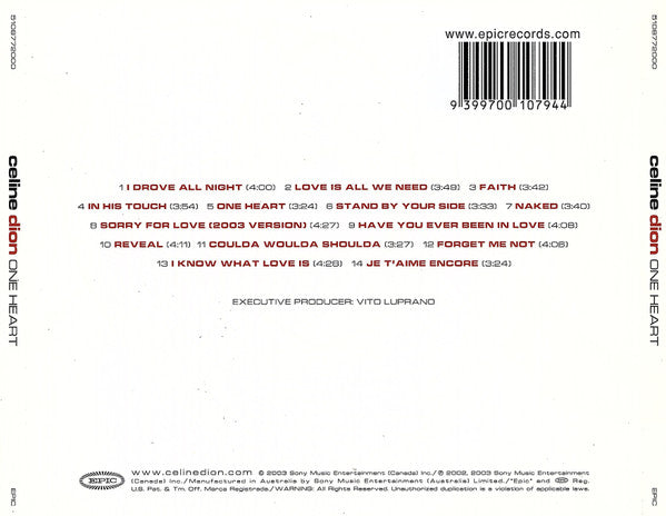 Celine Dion* : One Heart (CD, Album)