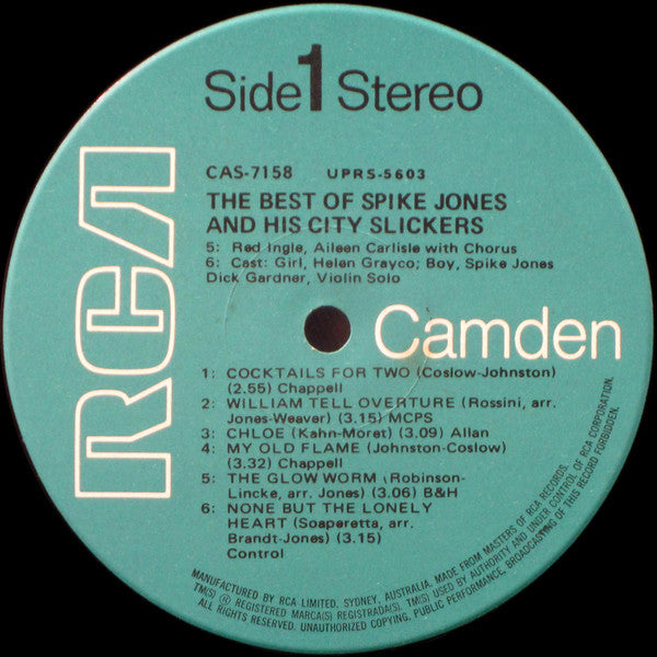 Spike Jones : The Best Of Spike Jones (LP, Comp, RE)