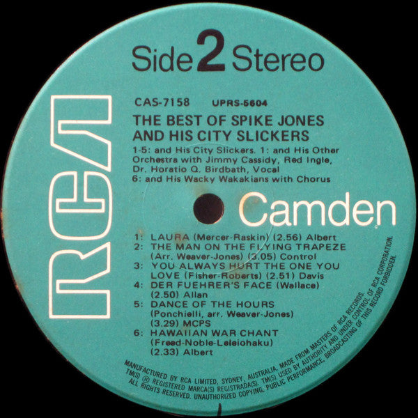 Spike Jones : The Best Of Spike Jones (LP, Comp, RE)