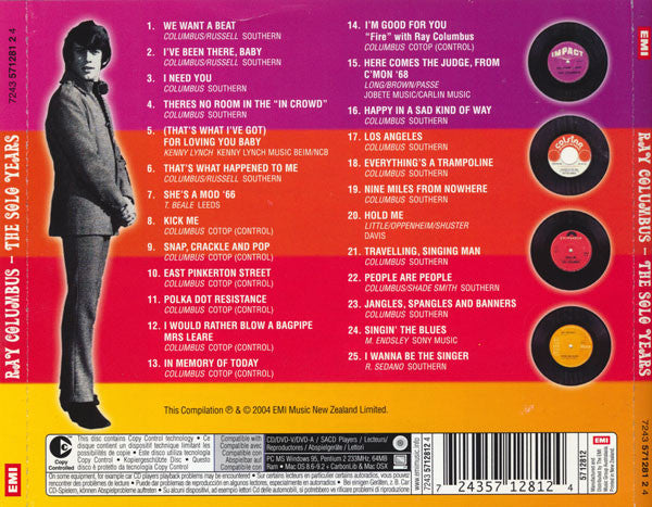 Ray Columbus : The Solo Years (CD, Comp, Copy Prot., RM)