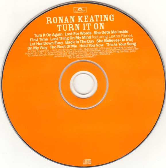 Ronan Keating : Turn It On (CD, Album)