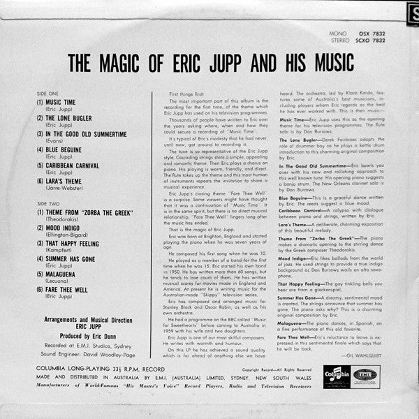 Eric Jupp : The Magic Of Eric Jupp & His Music (LP, Album)