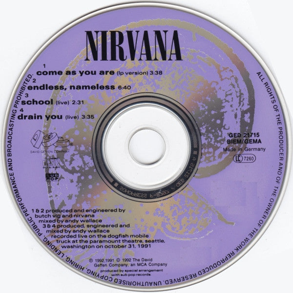 Nirvana : Come As You Are (CD, Maxi)