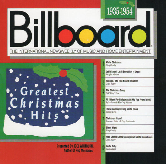 Various : Greatest Christmas Hits Billboard 1935-1954 (CD, Comp, RE)
