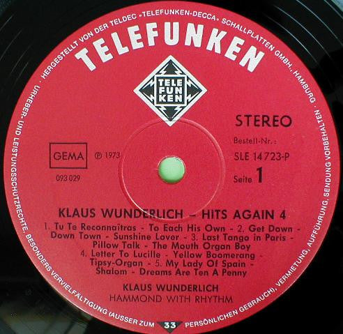 Klaus Wunderlich : Hits Again 4 (LP)