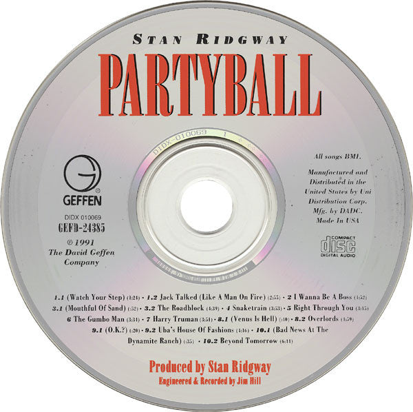 Stan Ridgway : Partyball (CD, Album)