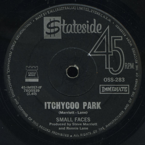 Small Faces : Itchycoo Park (7", Single, Mono)