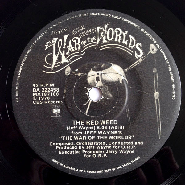 Jeff Wayne : The Eve Of The War (7", Single)
