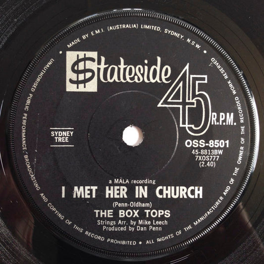 Box Tops : I Met Her In Church (7", Single)