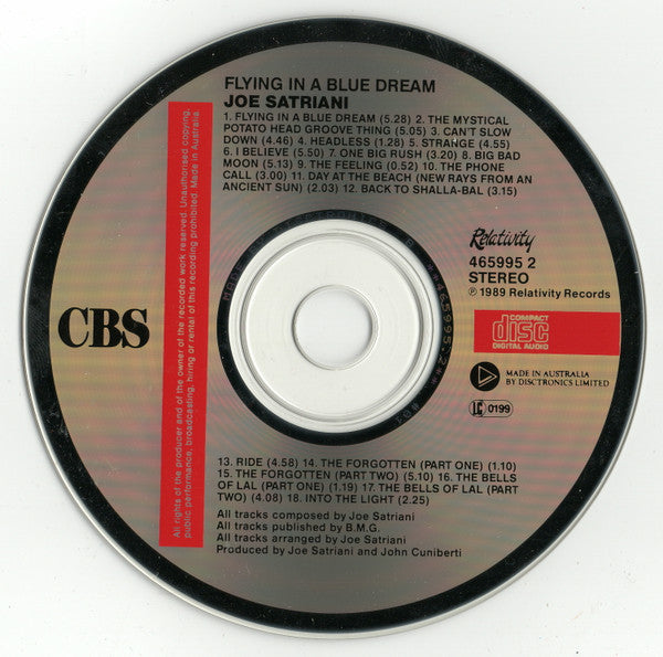 Joe Satriani : Flying In A Blue Dream (CD, Album)