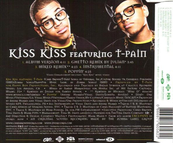 Chris Brown (4) Featuring T-Pain : Kiss Kiss (CD, Single, Enh)