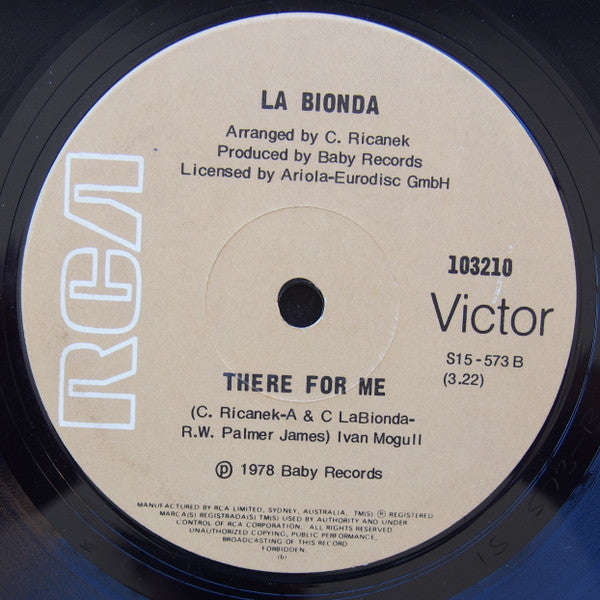 La Bionda : One For You, One For Me (7")