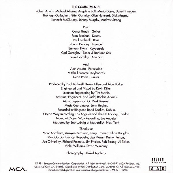 The Commitments : The Commitments (Original Motion Picture Soundtrack) (CD, Album)