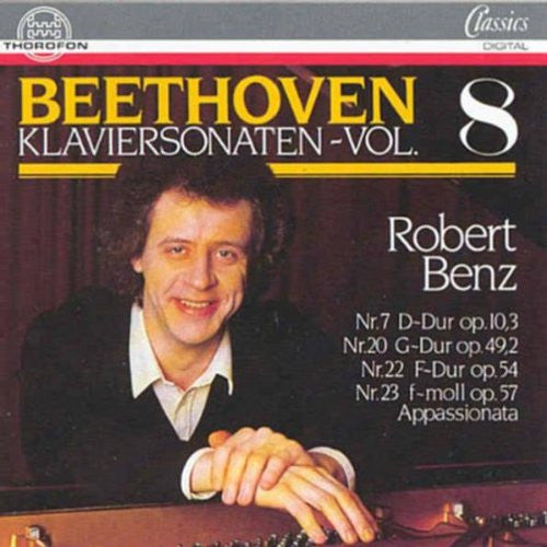 Ludwig van Beethoven - Robert Benz : Klaviersonaten - Vol. 8: Nr. 7 D-Dur Op. 10,3 / Nr. 20 G-Dur Op. 49,2 / Nr. 22 F-Dur Op. 54 / Nr. 23 F-moll Op. 57 Appassionata (CD, Album)