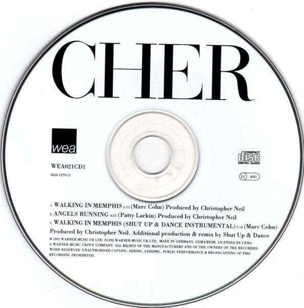 Cher : Walking In Memphis (CD, Single, CD1)